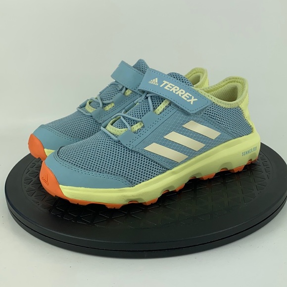 adidas Other - Adidas Boat Terrex Voyager Summer Water Shoes Blue/Yellow EF2236 Youth Size 3